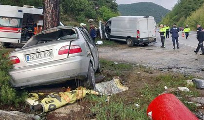 Kontrolden çıkan araç karşı şeride geçti: 1 ölü, 2 yaralı