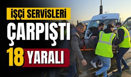 Tekirdağ'da işçi servisleri çarpıştı