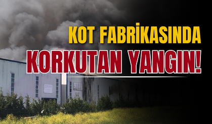 Kot fabrikasında yangın meydana geldi
