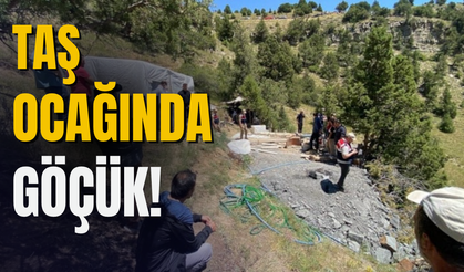 Taş ocağında göçük meydana geldi