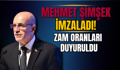 Bakan Şimşek imzaladı