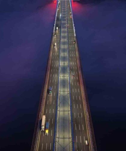 Yavuz Sultan Selim Köprüsü'nde sis manzarası mest etti