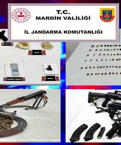 Mardin'de silah ve tarihi eser kaçakçılığı operasyonu: 6 gözaltı