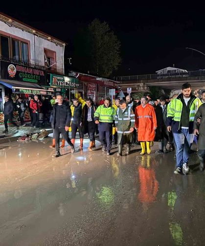 Havza'da eğitime sel arası