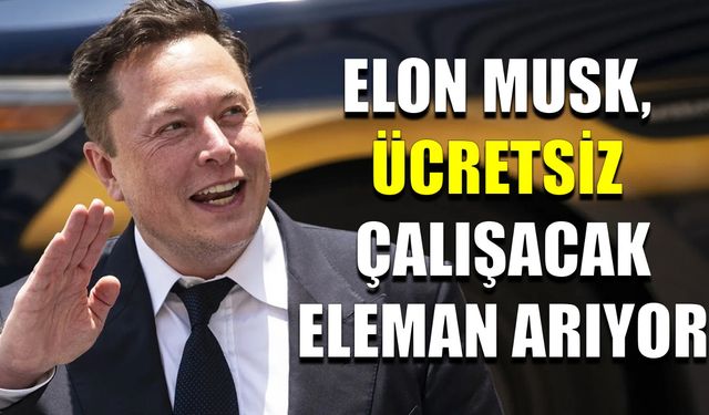 Elon Musk, ücretsiz çalışacak eleman arıyor