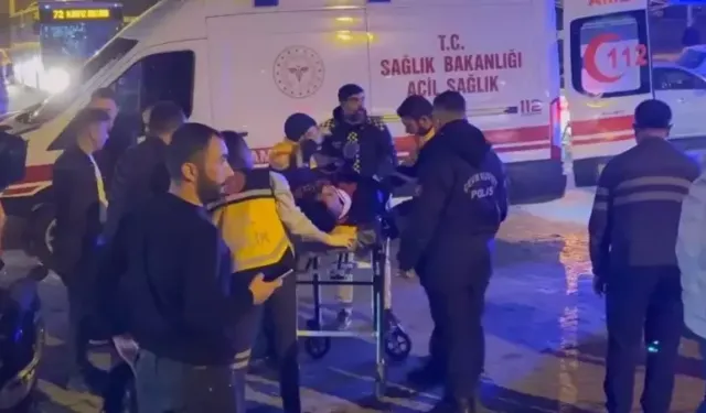 Motosikletli polis ekibi kaza yaptı: 2 yaralı