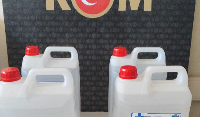 Kaçakçılık operasyonu: 20 litre etil alkol ele geçirildi