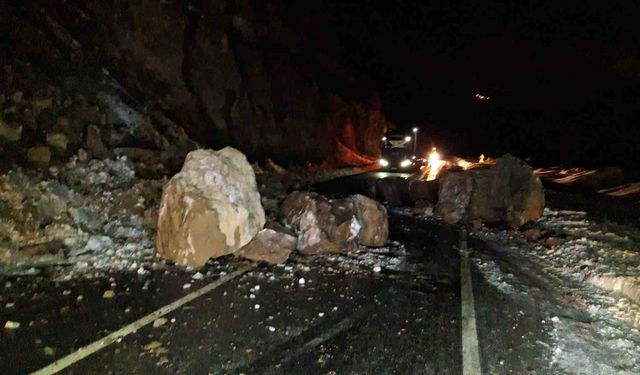 Artvin-Ardahan karayolunda heyelan meydana geldi