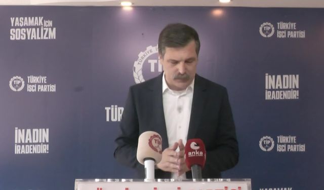 TİP Genel Başkanı Erkan Baş: "Şafak operasyonlarıyla adaleti katletmeye devam ederken, bir taraftan da paketler açıyorlar"