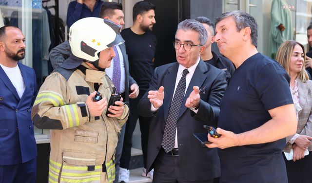 Bayrampaşa Belediye Başkanı Mutlu, yangın mahallinde incelemelerde bulundu 