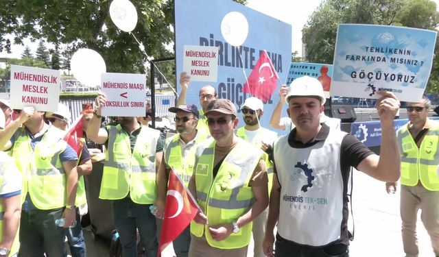 Ankara'da kamu mühendisleri ve teknik personelin mitingi... ''Emeğimiz ve mesleğimiz değersizleştiriliyor'' 