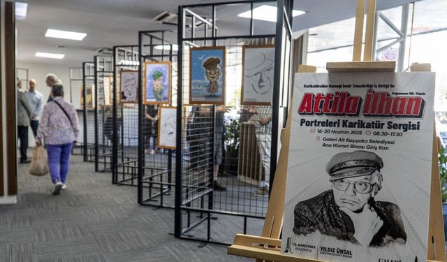 Karşıyaka’da Attila İlhan’ın 100. yaşına özel karikatür sergisi