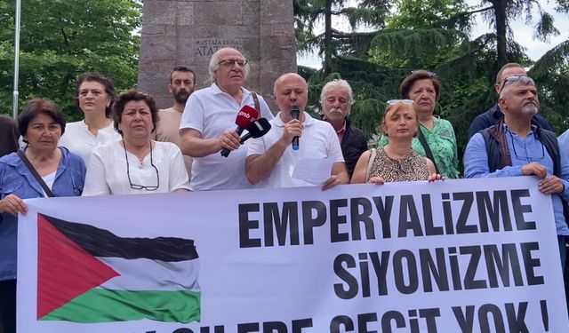 Trabzon Emek ve Demokrasi Platformu, İsrail’in İran’a saldırısını protesto etti
