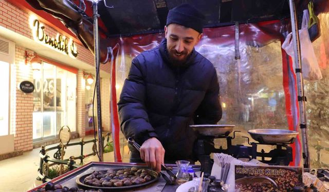 Eskişehir'de eksi 7 derecede kestane mesaisi