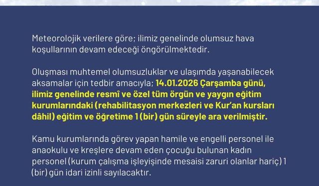 Ardahan'da eğitime kar engeli