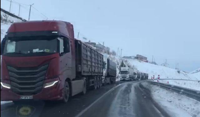 Ardahan'da ulaşıma kar ve tipi engeli