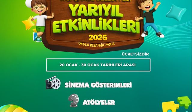Çivril Belediyesi, yarıyıl tatiline özel sinema ve atölye etkinlikleri düzenliyor