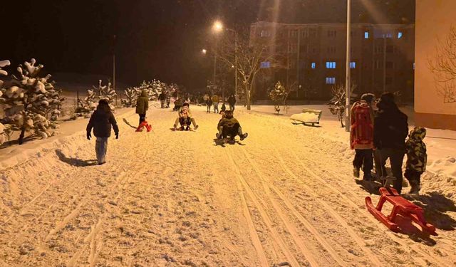 Demirözü'nde Kızak Festivali: Eksi 20 derecede halay çektiler, kızaklarla kaydılar