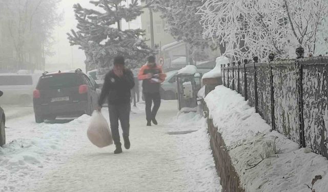 Dondurucu soğukların etkili olduğu Ardahan'da hayat durma noktasına geldi