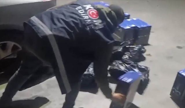 Edirne'de milyonluk kaçak ürünler polis operasyonuyla yakalandı