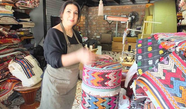 Eski halı ve kilimleri ekonomiye kazandırıyor