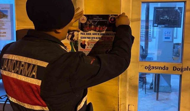 Jandarmadan dolandırıcılık olaylarına karşı bilgilendirme