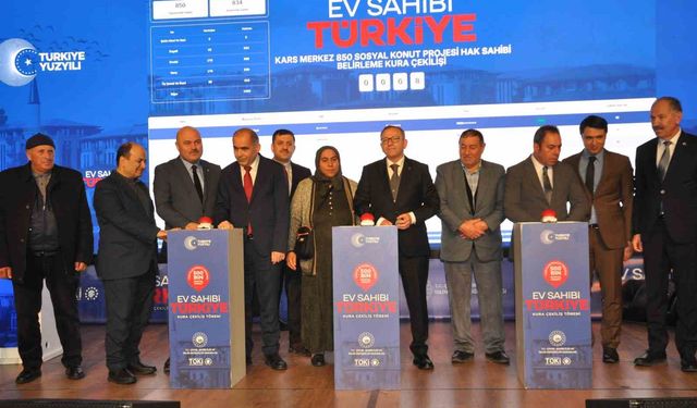 Kars'ta bin 730 konutun kuraları çekildi