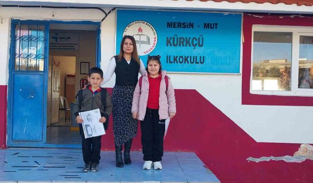Köy okulu 2 öğrenci için açık: Öğrenciler karnelerini aldı