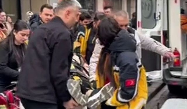 Mağazanın merdivenlerinden düşen kadın hastanelik oldu