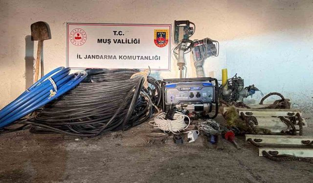 Muş'ta kaçak kazı operasyonu: 2 gözaltı