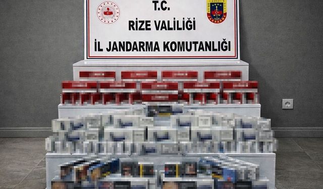 Rize'de kaçak sigara operasyonu