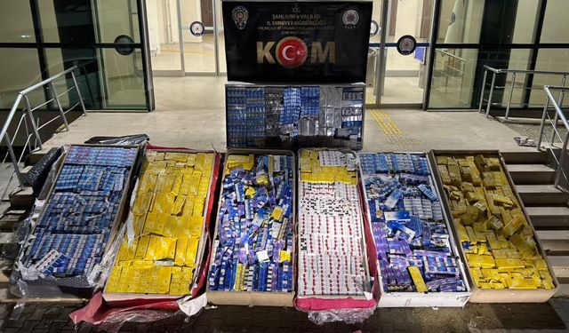 Şanlıurfa'da 40 bin paket kaçak sigara ele geçirildi