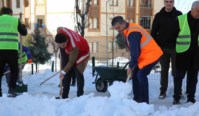 Şırnak'ta kar temizliğinde araç engeli