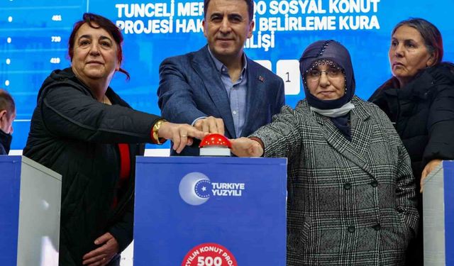 Tunceli'de 875 sosyal konutun kura çekimi gerçekleşti
