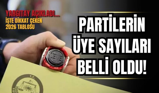 Siyasi partilerin 2026 üye sayısı belli oldu! Hangi partinin kaç üyesi var?