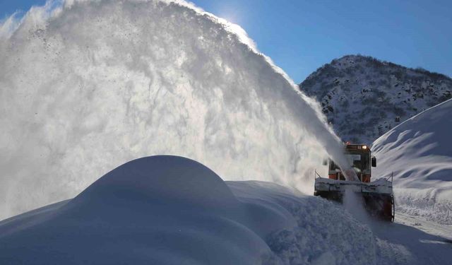 Erzincan'da karla mücadele çalışmaları sürüyor