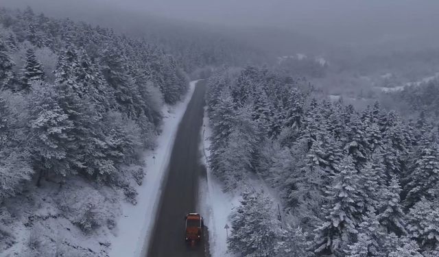 Karabük'ün yüksek kesimleri yeniden beyaza büründü