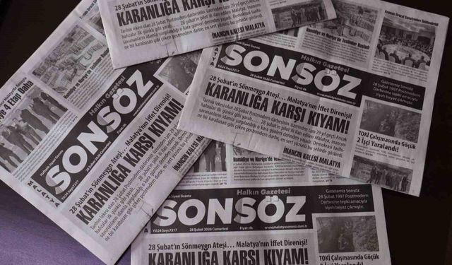 Malatya Sonsöz Gazetesi'nden 28 Şubat protestosu
