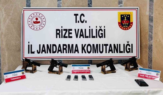 Rize'de ruhsatsız silah operasyonu: 1 gözlatı