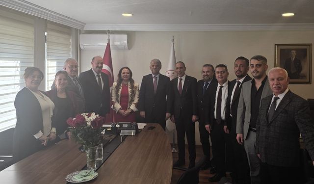 SATKOF ve USTKON heyetinden Kültür ve Turizm Bakan Yardımcısı Alpaslan'a ziyaret
