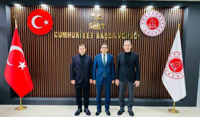 Siirt TSO Başkanı Güven Kuzu, Başsavcı Yasin Coşkun ile bir araya geldi