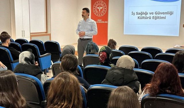 Sinop'ta stajyer öğrencilere 'iş güvenliği' eğitimi