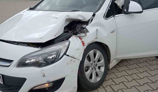 Tren hemzemin geçitte araca çarptı: 3 yaralı