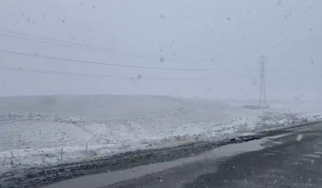 Türkiye'nin en kurak ilçelerinden Karapınar'da kar sevinci