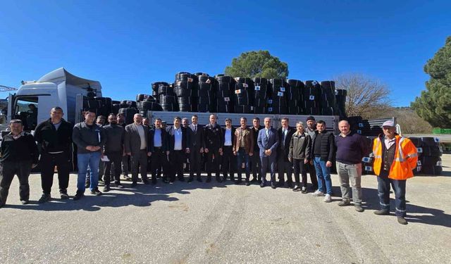 Bilecik'te 58 çiftçiye 809 bin 200 metre damlama sulama borusu desteği verildi