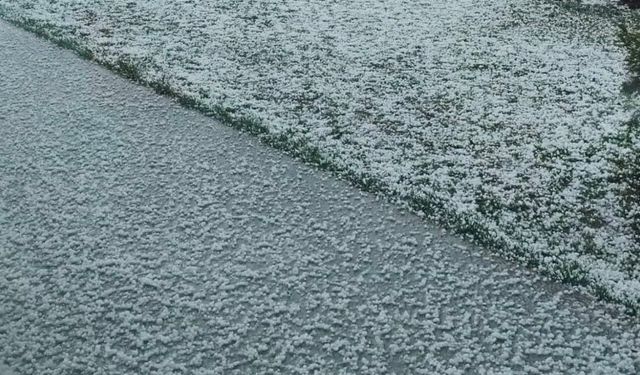 Çankırı'da dolu yağışı etkili oldu