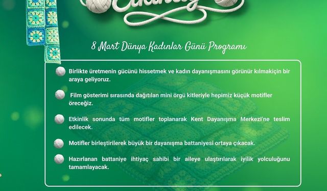 Çivril'de 8 Mart'a özel dayanışma programı