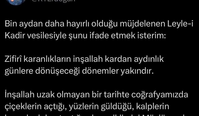 Cumhurbaşkanı Erdoğan: 'Barış iklimini Müslümanlar olarak hep birlikte inşa edeceğiz'
