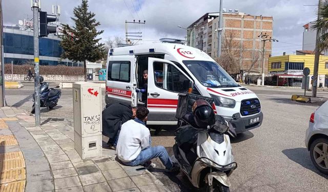 Devrilen motosikletin sürücüsü yaralandı