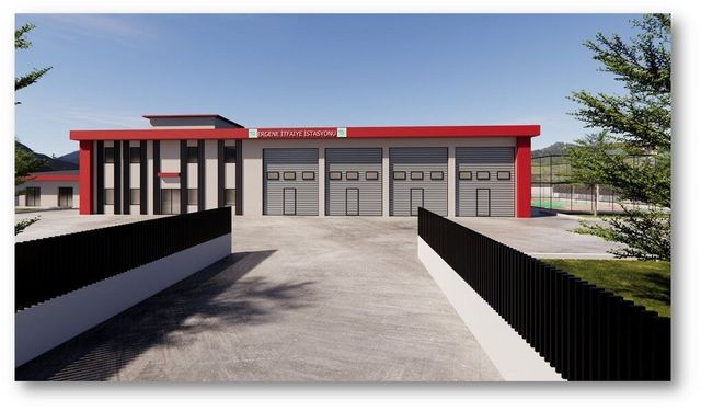 Ergene'ye 8 araç kapasiteli itfaiye istasyonu